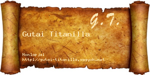 Gutai Titanilla névjegykártya